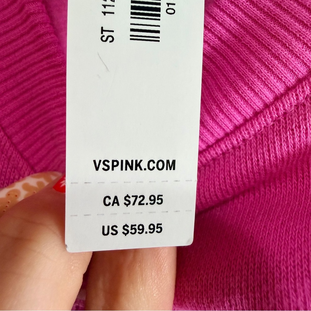 PINK Victoria's Secret Pink Crewneck Ivy Fleece Oversized Sweatshirt Small - Picture 3 of 8